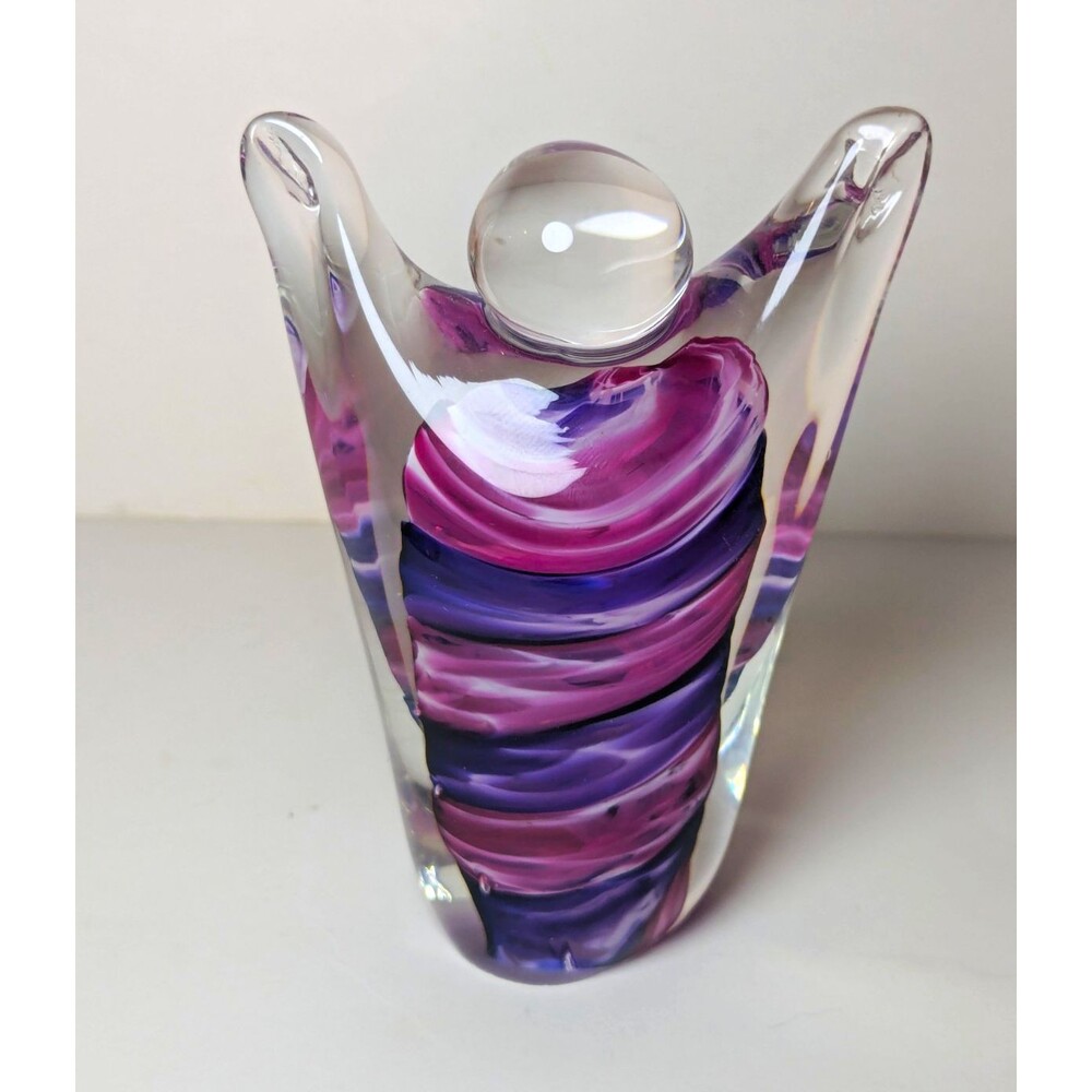 Art Glass Person Paperweight Schmidt Rhea Inspired